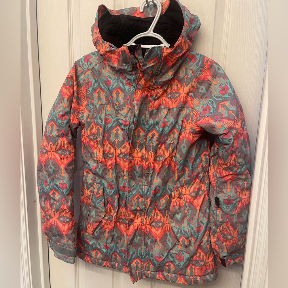 Pink multicolor 686 snow/outdoor coat, small